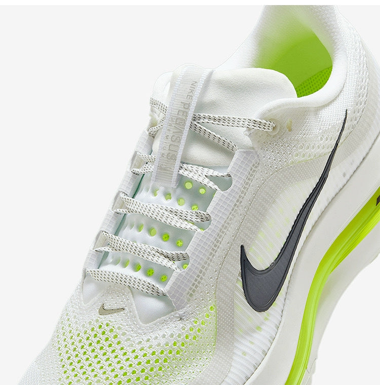 Nike Pegasus Premium Running Shoes in White Volt HQ2592-100 - product image from the listing.