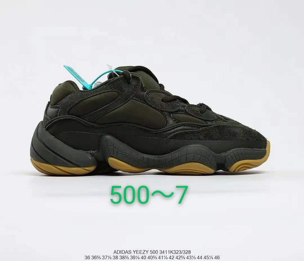 Adidas Yeezy 500 Sneakers in Dark Grey Gum FY3028 - product image from the listing.