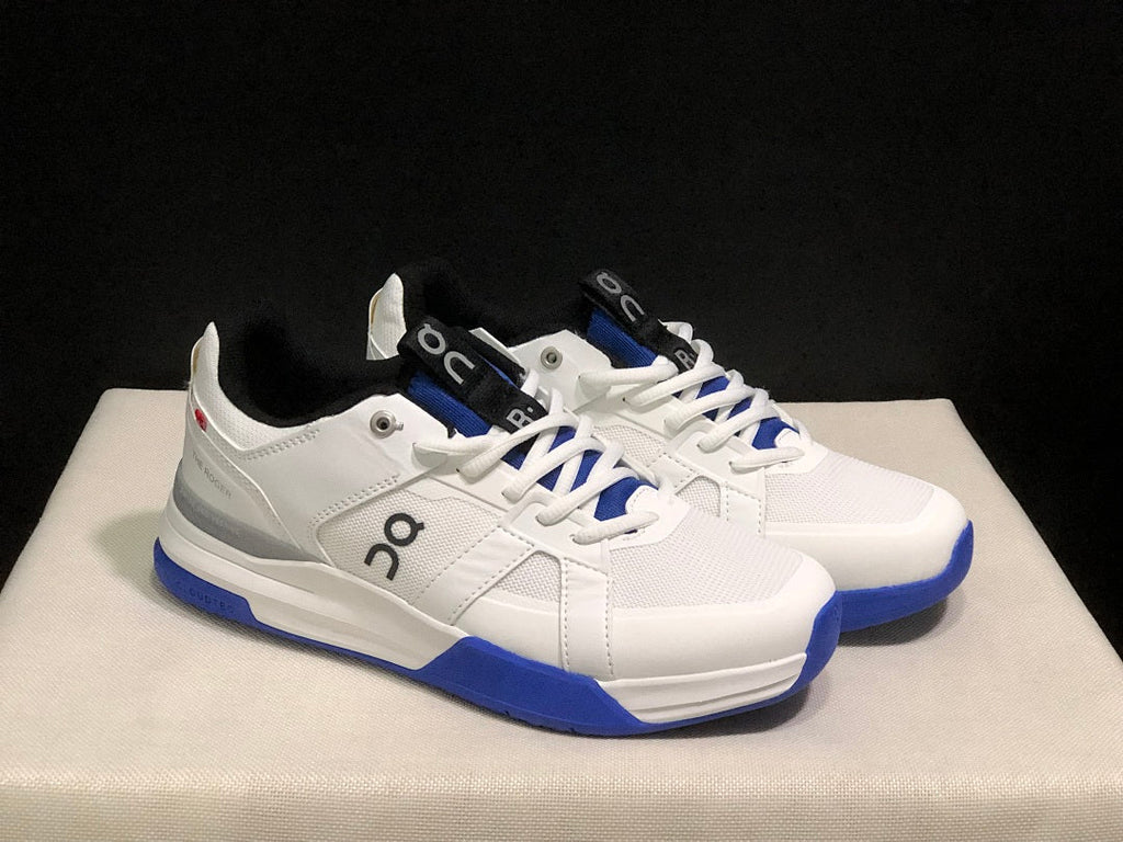 On The Roger Clubhouse Pro Sneakers in White Blue - product image from the listing.