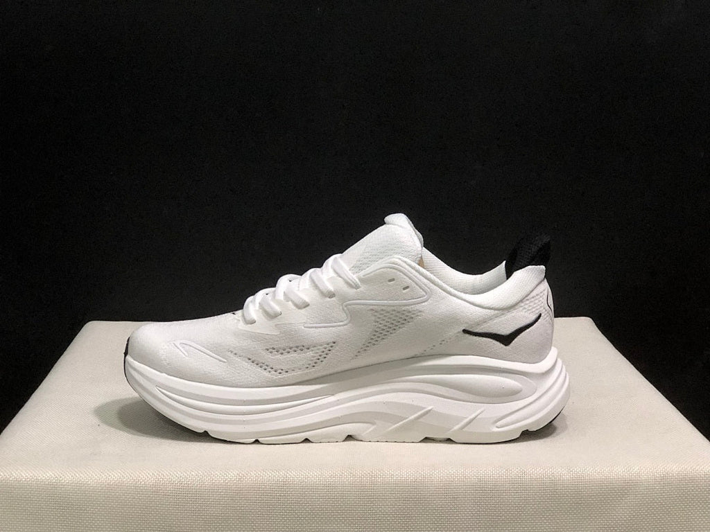 HOKA Clifton 10 Running Shoes in White - product image from the listing.