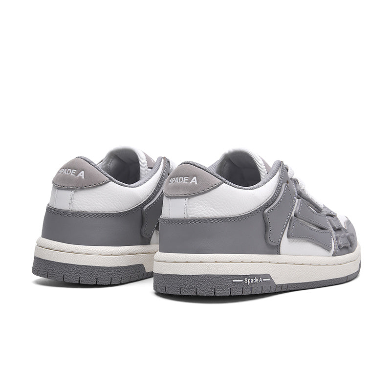 Gray Low-Top Sneakers in and White MFS003-043 - product image from the listing.