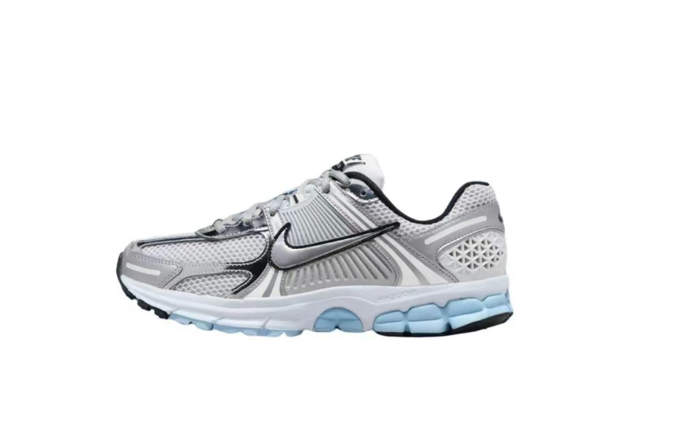 Nike Air Zoom Vomero 5 Running Shoes, in Grey and Blue - product image from the listing.