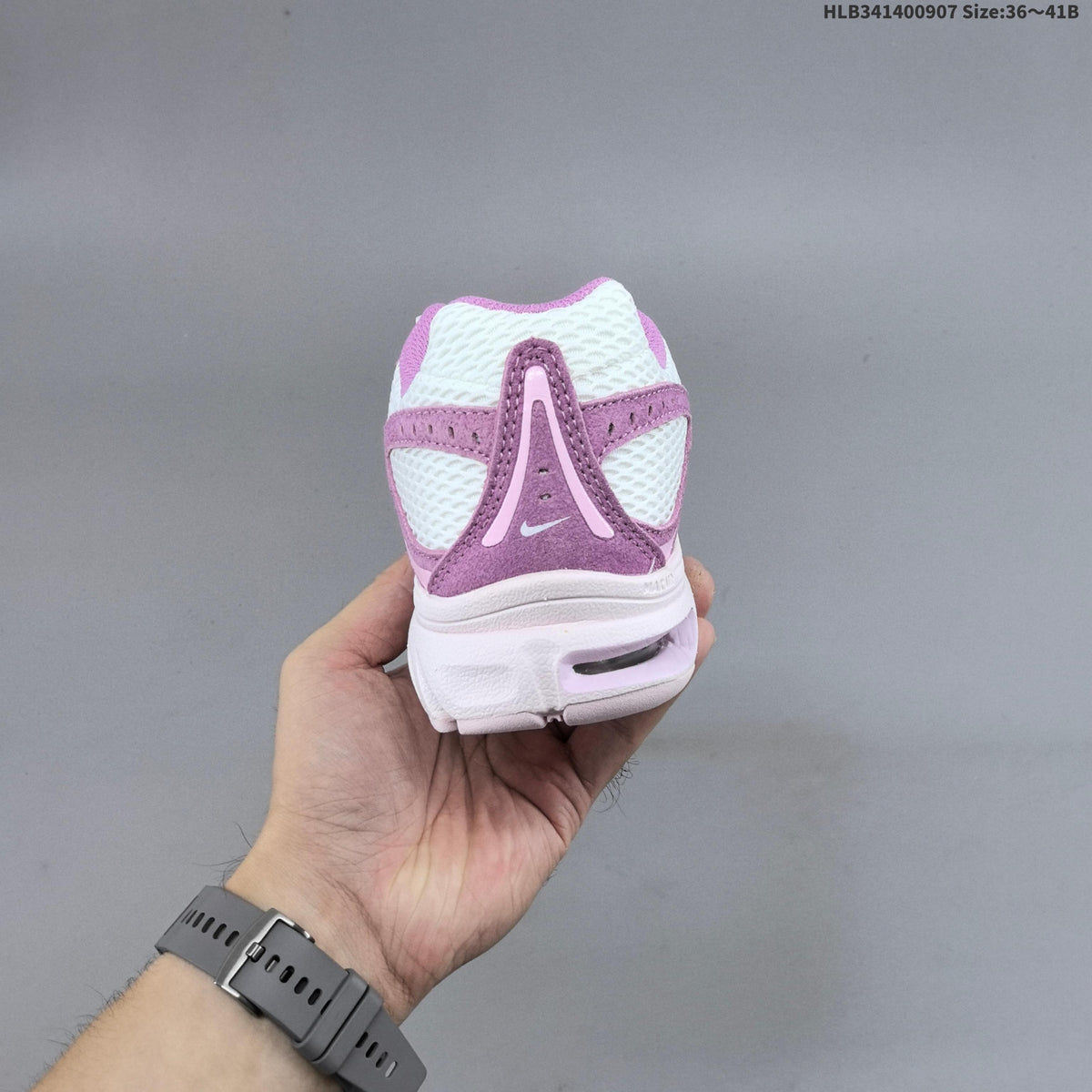 White and Purple Nike Air Max Moto Sneakers - product image from the listing.