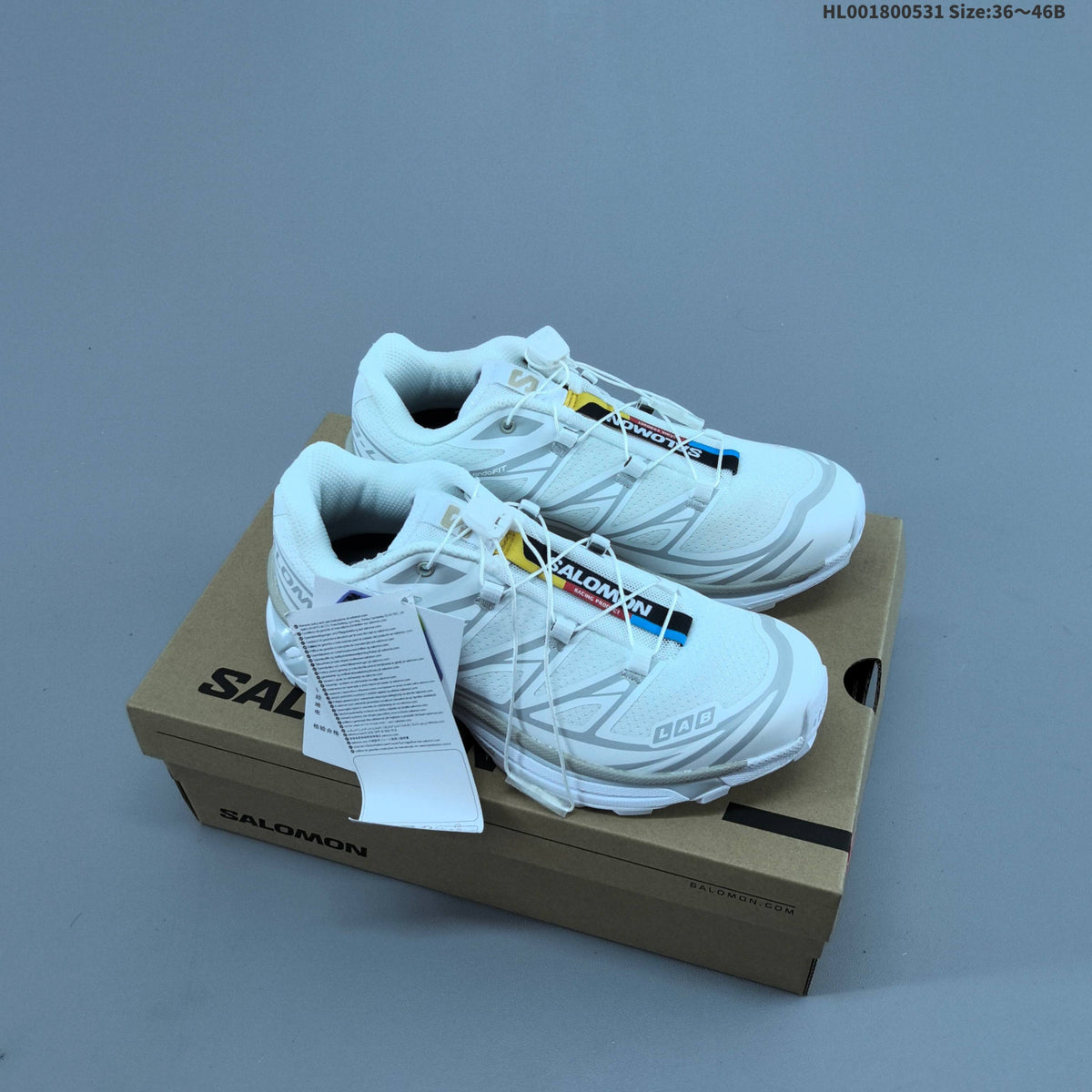 Salomon XT-6 Low-Top Trail Sneakers in White - product image from the listing.