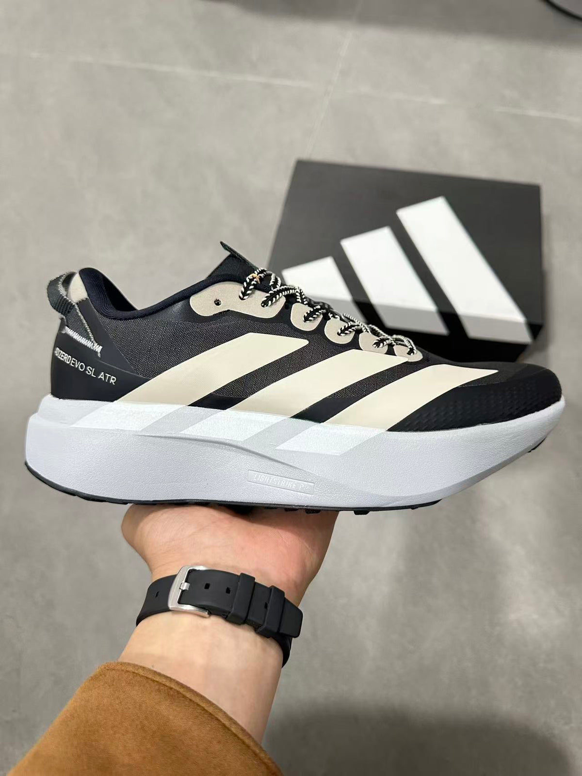 Adidas Terrex Agravic Speed Ultra Trail Running Shoes in Black White - product image from the listing.