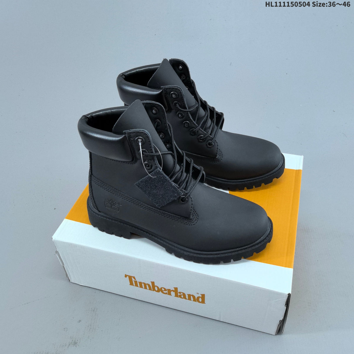 Black 6-Inch Lace-Up Boots by Timberland - product image from the listing.