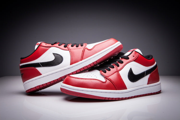 Air Jordan 1 Low Chicago Sneakers in Red White Black - product image from the listing.