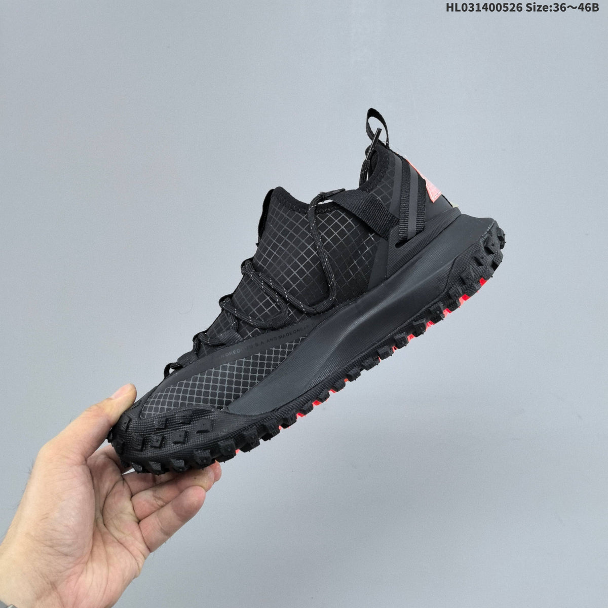Nike ACG Mountain Fly GTX Trail Running Shoes, in Black - product image from the listing.