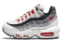 Nike Air Max 95 Sneakers in White Grey Red - product image from the listing.
