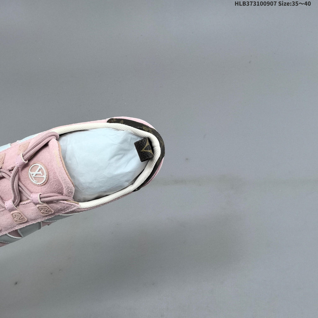 Louis Vuitton Sneakerina Pink Low-Cut Lace-Up Sneakers - product image from the listing.