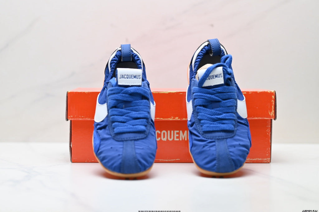 Jacquemus x Nike Jacumoon Low-Top Sneakers, in Blue and White - product image from the listing.