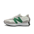 White and Green New Balance 327 WS327LG Sneakers - product image from the listing.