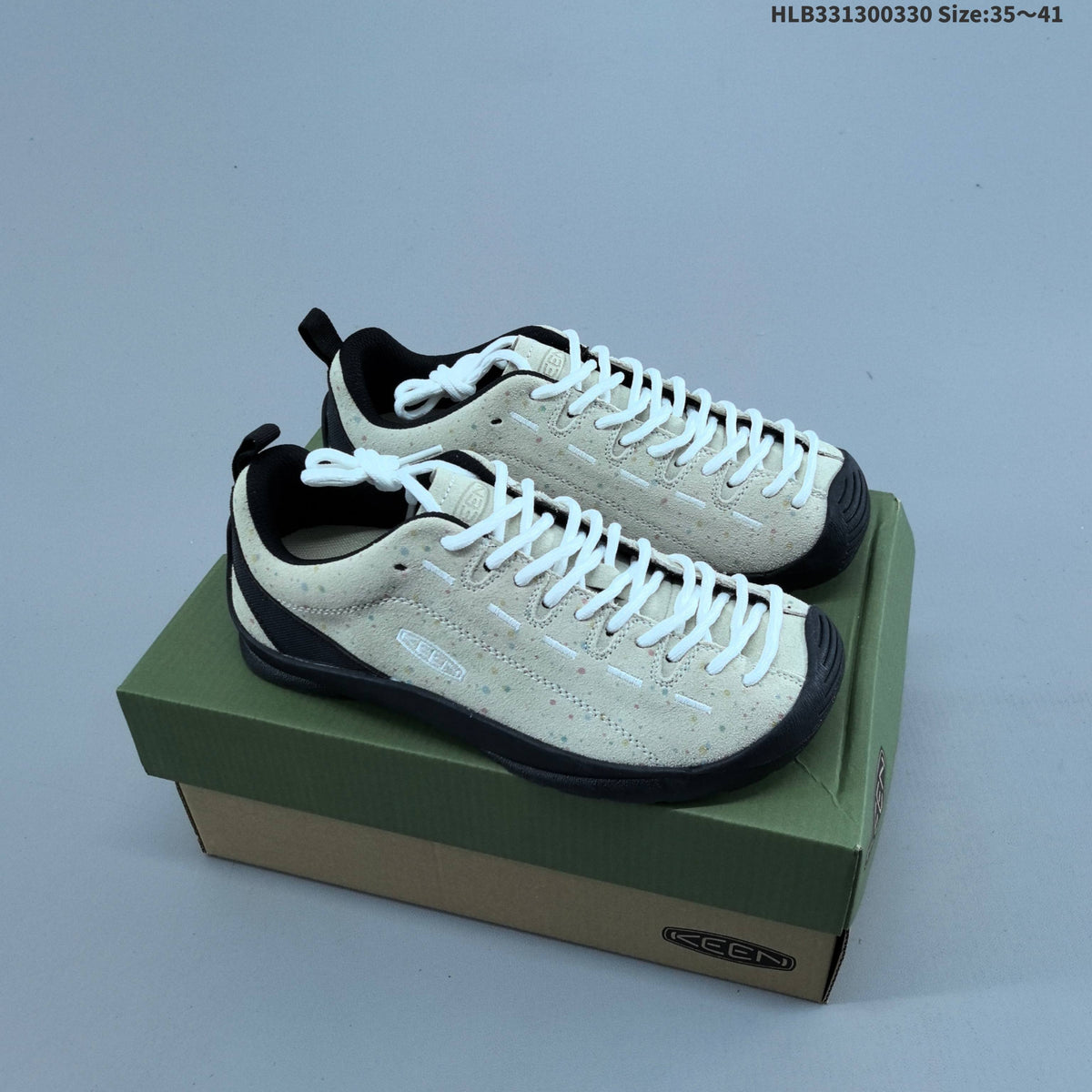 KEEN Jasper Low-Cut Outdoor Sneakers, Speckled Cream, 1022266 - product image from the listing.