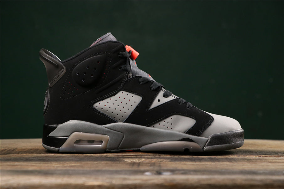 Air Jordan 6 Paris Sneakers in Black, in Grey and Bright Red - product image from the listing.