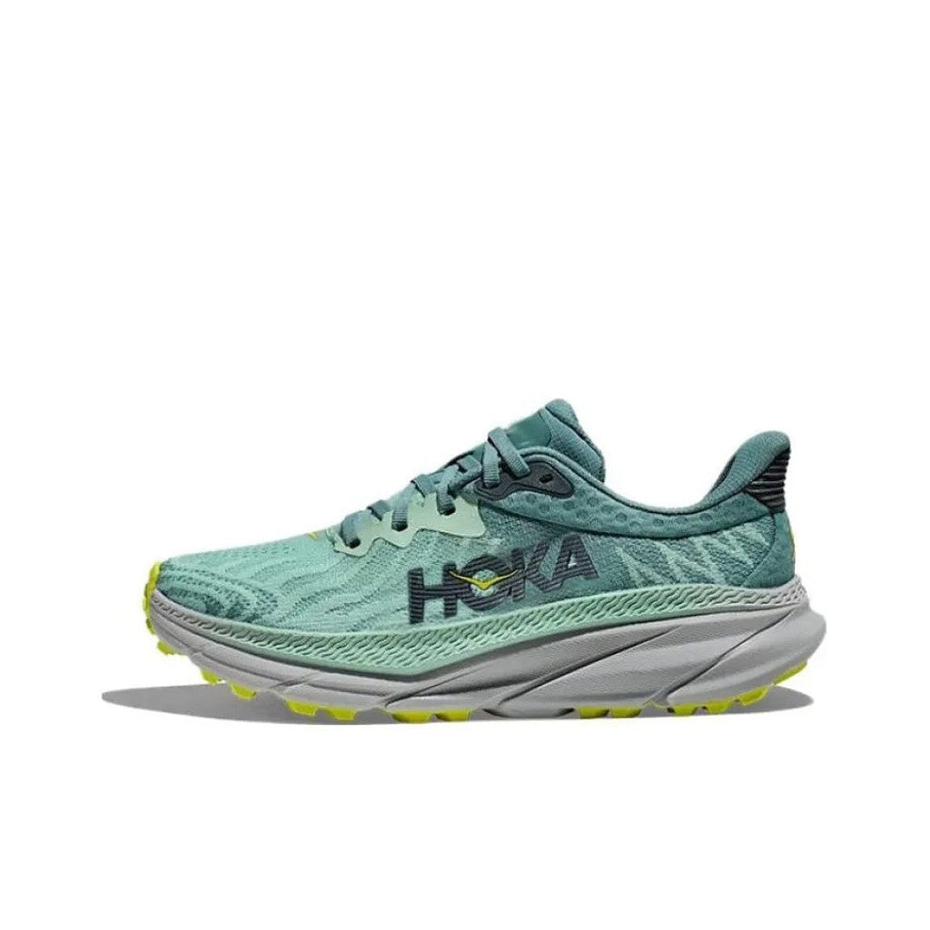 Teal HOKA Challenger 7 Trail Running Shoes - product image from the listing.