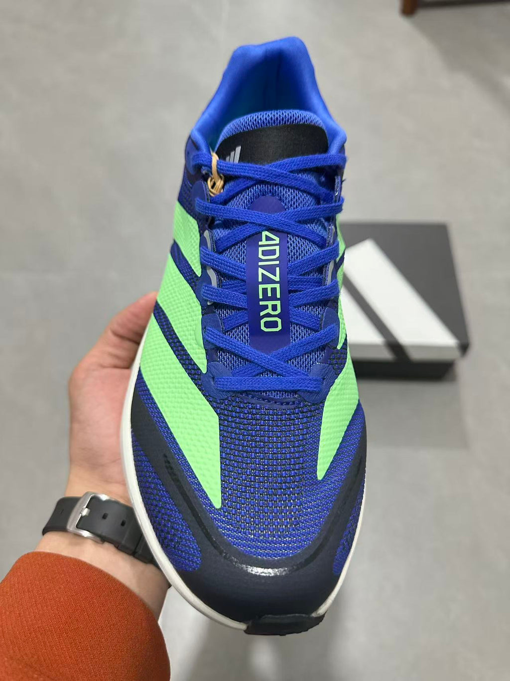 Adidas Adizero Lightstrike Pro Running Shoes in Blue Green - product image from the listing.