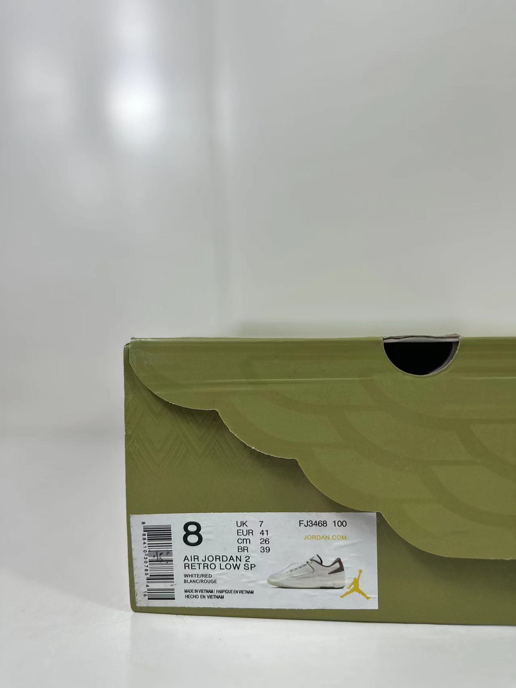 Air Jordan 2 Low White Red FJ3468-100 Sneakers - product image from the listing.
