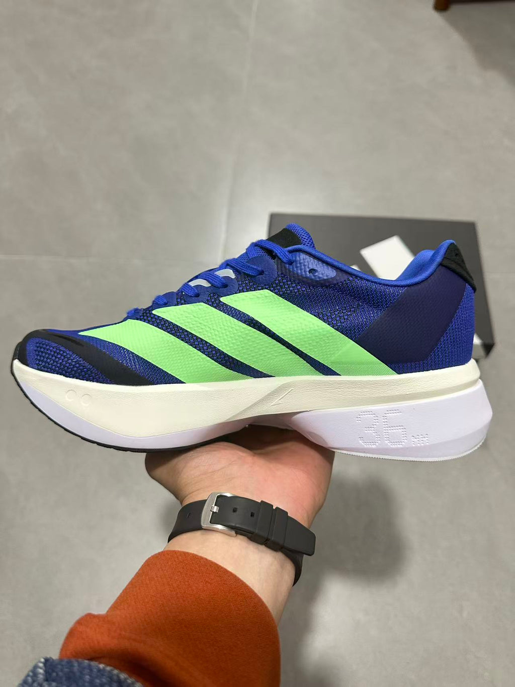 Adidas Adizero Lightstrike Pro Running Shoes in Blue Green - product image from the listing.