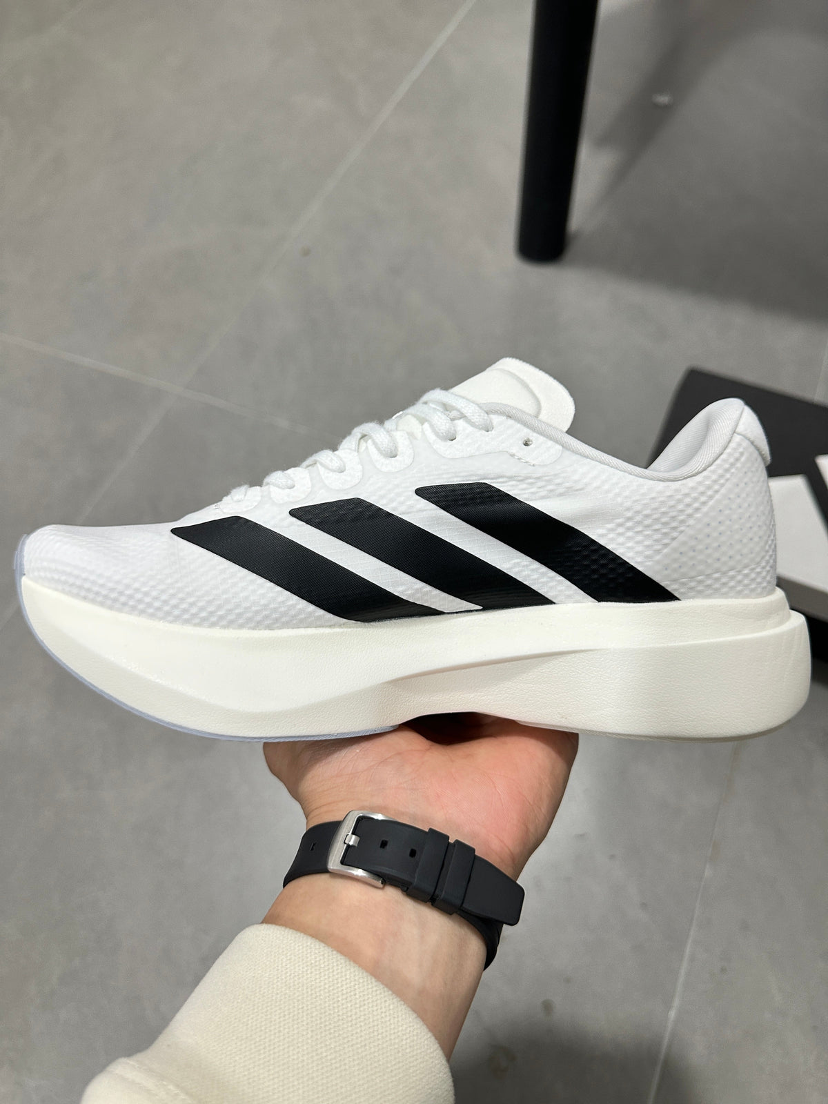 adidas Adizero Lightstrike Pro Running Shoes in White JR4736 - product image from the listing.