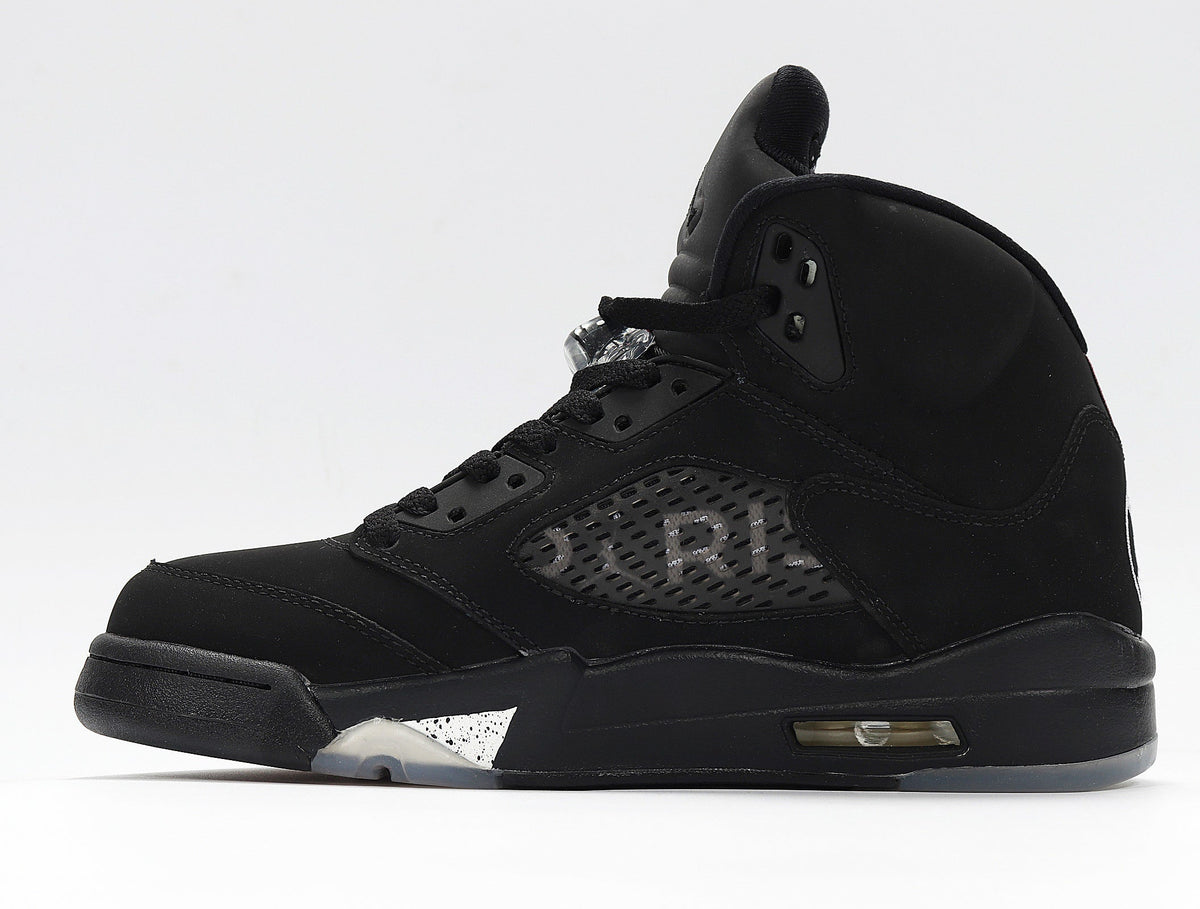 Air Jordan 5 Retro High-Top Sneakers in Black Silver AV9175-001 - product image from the listing.