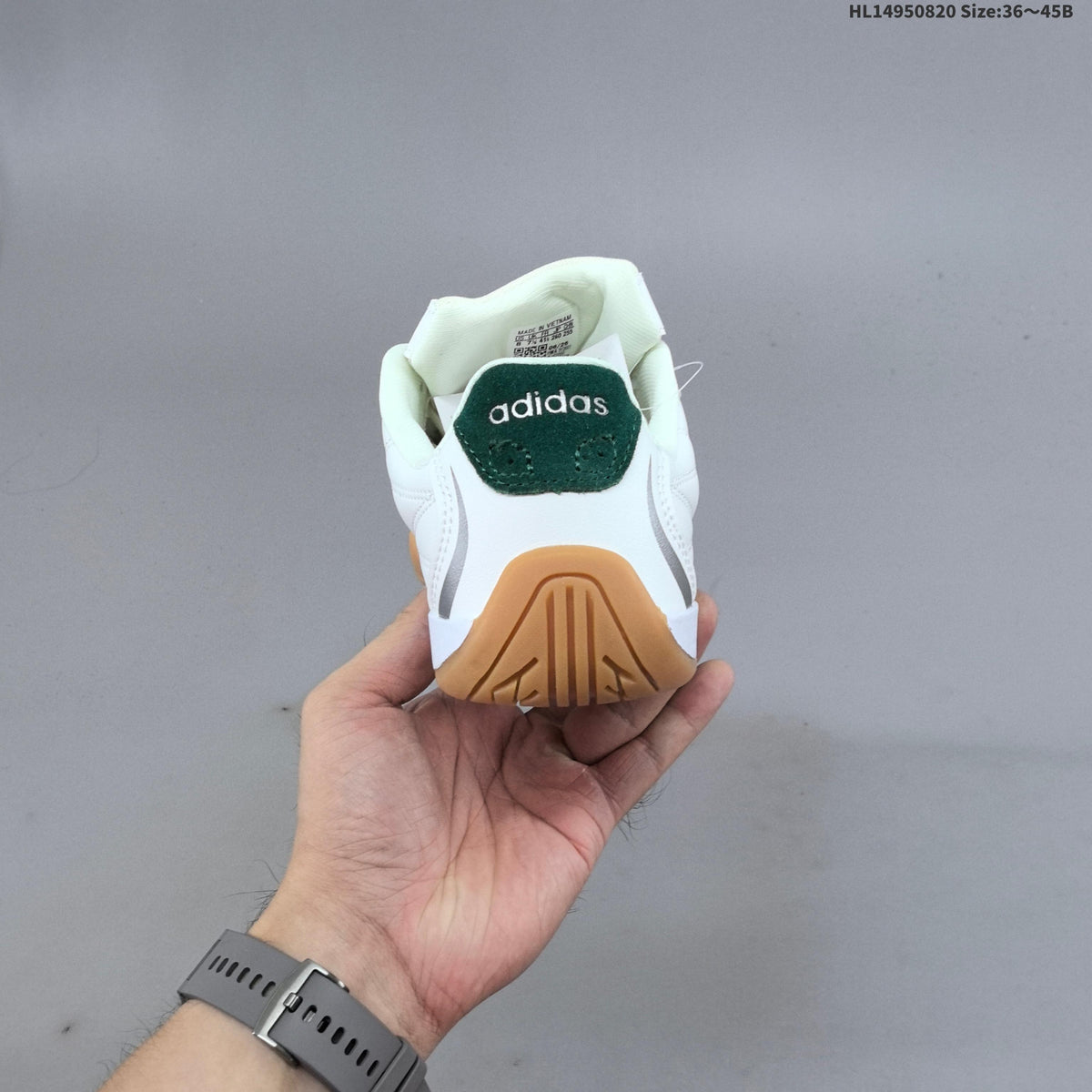 Adidas Adiracer Low-Top Sneakers in White Green HQ7403 - product image from the listing.