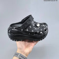 Platform Clogs Black White Print HL061300407 by Crocs - product image from the listing.