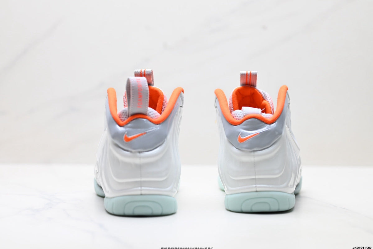 Nike Air Foamposite One Penny Hardaway Sneakers in Gray Orange - product image from the listing.