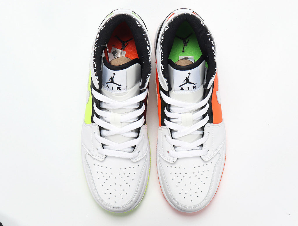 Jordan 1 Low Sneakers in Yellow Orange 554725-870 - product image from the listing.