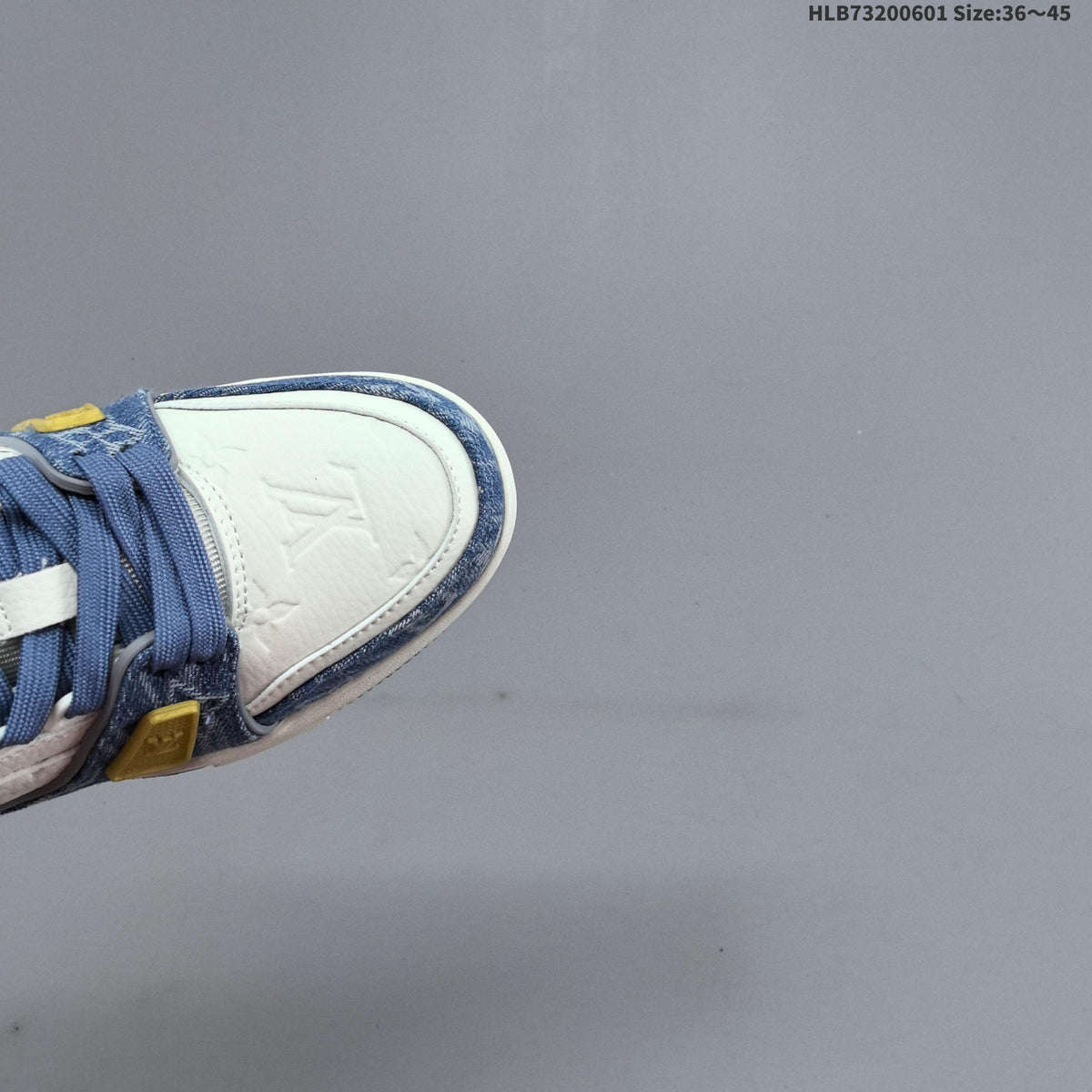 Louis Vuitton Blue Denim-Pattern Low-Cut Sneakers - product image from the listing.