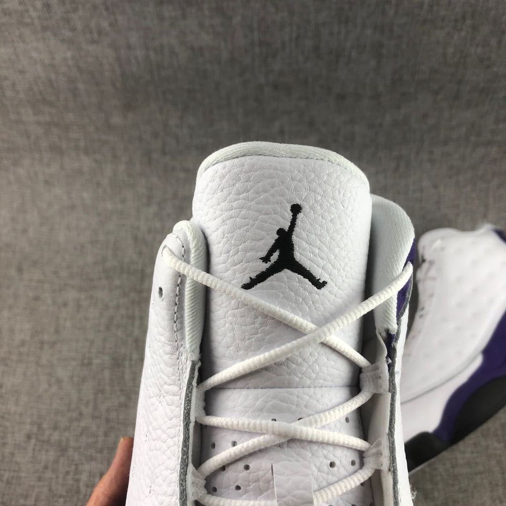 Air Jordan 13 Lakers Sneakers White Purple 414571-105 - product image from the listing.