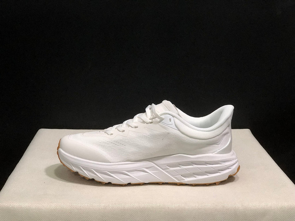 HOKA Speedgoat 5 Trail Running Shoes in White - product image from the listing.