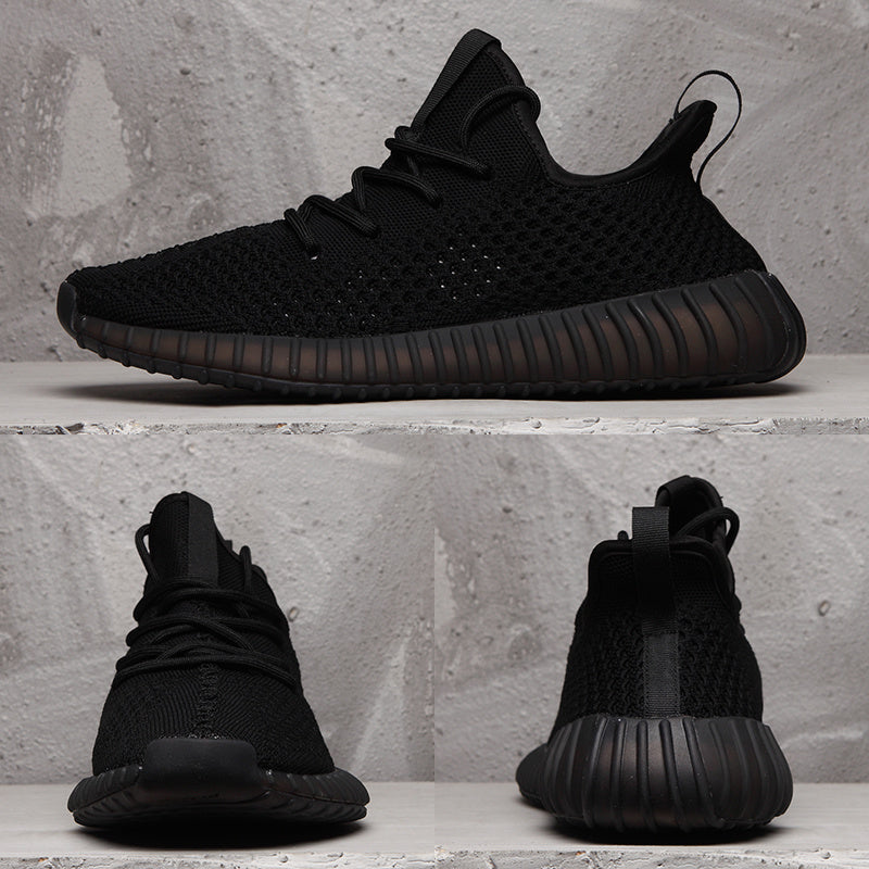 Yeezy 350 V2 Sneakers in Black Knit - product image from the listing.
