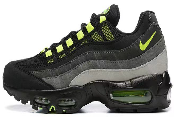 Nike Air Max 95 Sneakers in Black and Volt - product image from the listing.