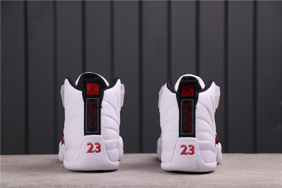 Air Jordan 12 Reverse Flu Game White Red CT8013-106 - product image from the listing.