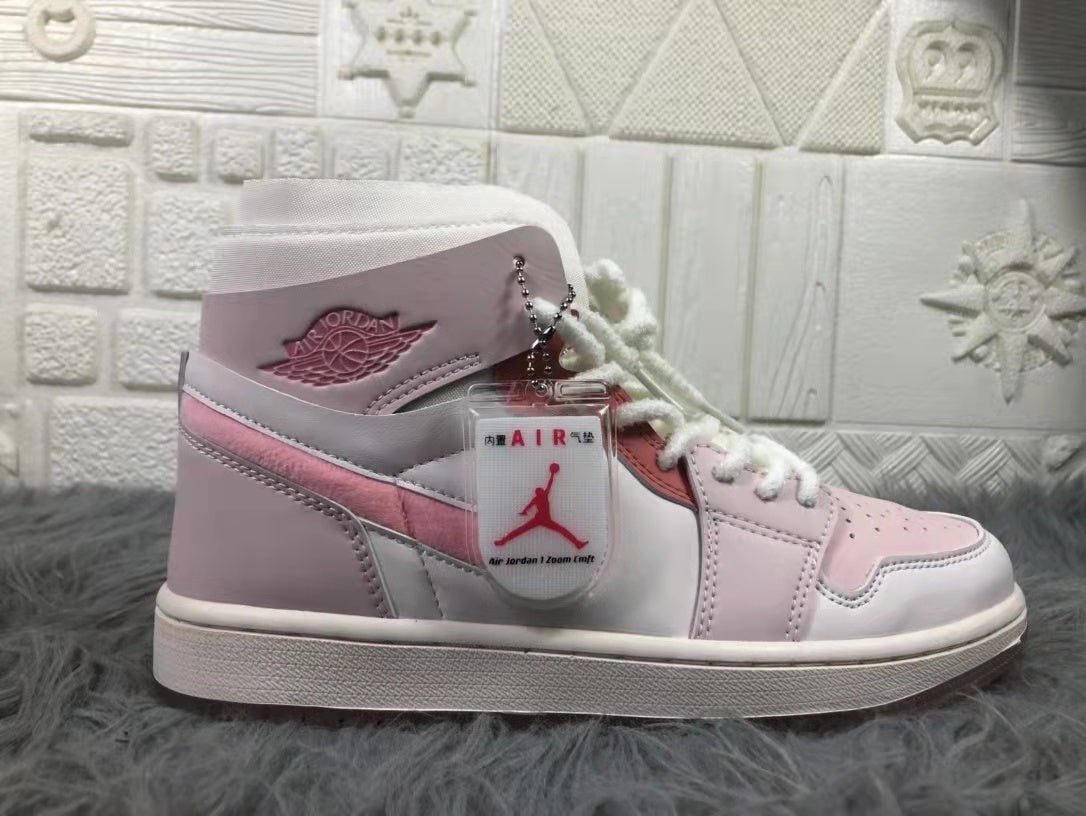 Air Jordan 1 Equality Sneakers Pink White CT5443-666 - product image from the listing.