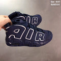 Nike Air More Uptempo Sneakers, in Midnight Navy and White - product image from the listing.