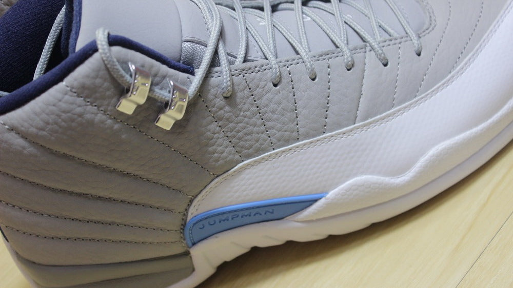 Air Jordan 12 GreyBlue High-Cut Sneakers - product image from the listing.