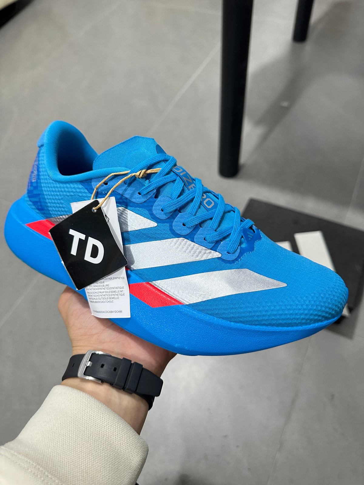 Adidas Lightstrike Pro JR2023 Running Shoes in Blue Red - product image from the listing.