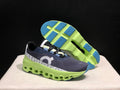 Navy and Lime On Cloudmonster Running Shoes - product image from the listing.