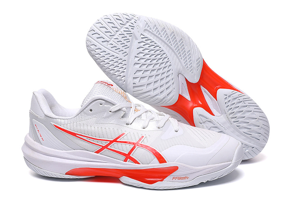 ASICS Sky Elite FF 3 Volleyball Shoes in White Orange - product image from the listing.