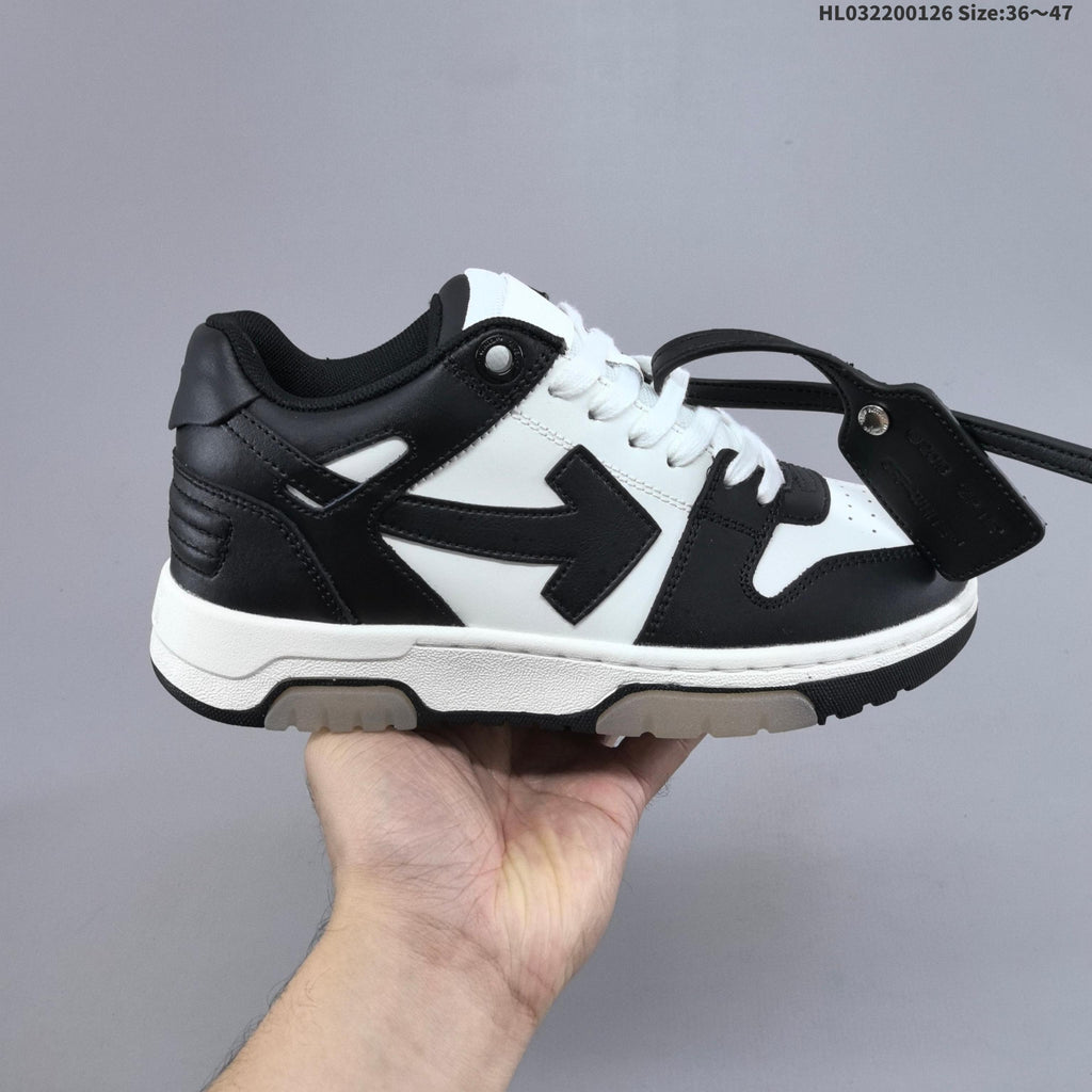 Off-White Out Of Office Low-Top Sneakers in Black White - product image from the listing.