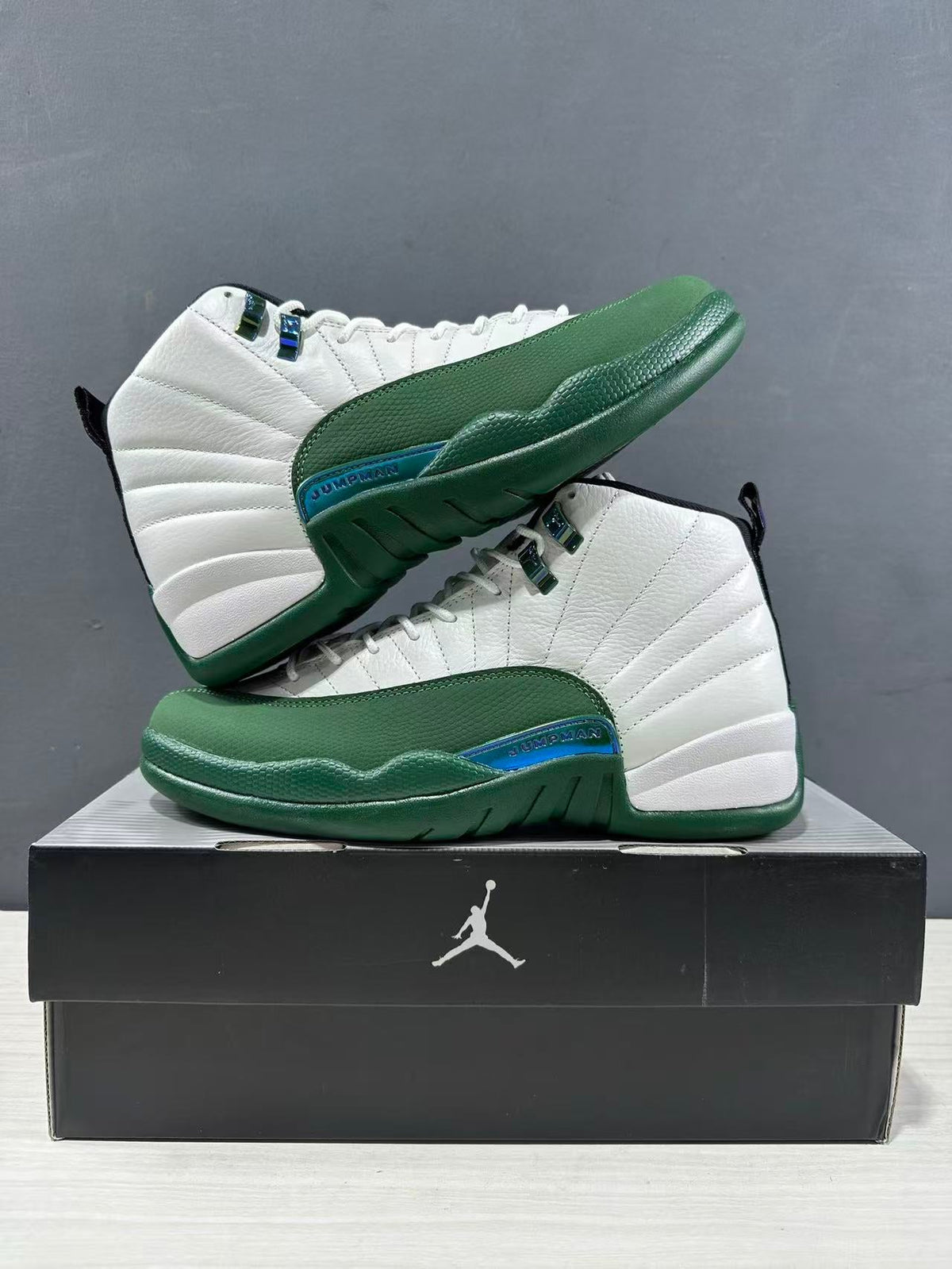 Air Jordan 12 Bucks White Green CT8013-103 Sneakers - product image from the listing.