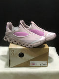 On Cloud 4 Coast Slip-On Trainers Pink/Purple - product image from the listing.