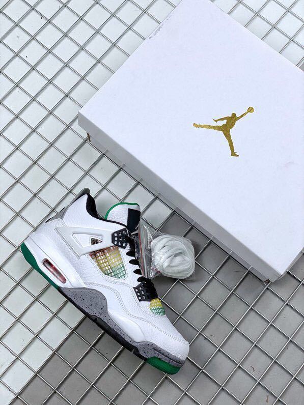 Air Jordan 4 Do the Right Thing Basketball Sneakers in White - product image from the listing.