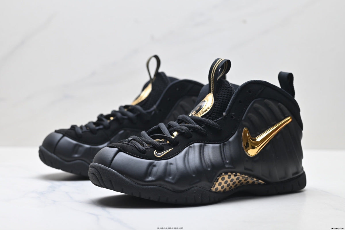 Nike Air Foamposite One Penny Hardaway Sneakers in Black Gold - product image from the listing.