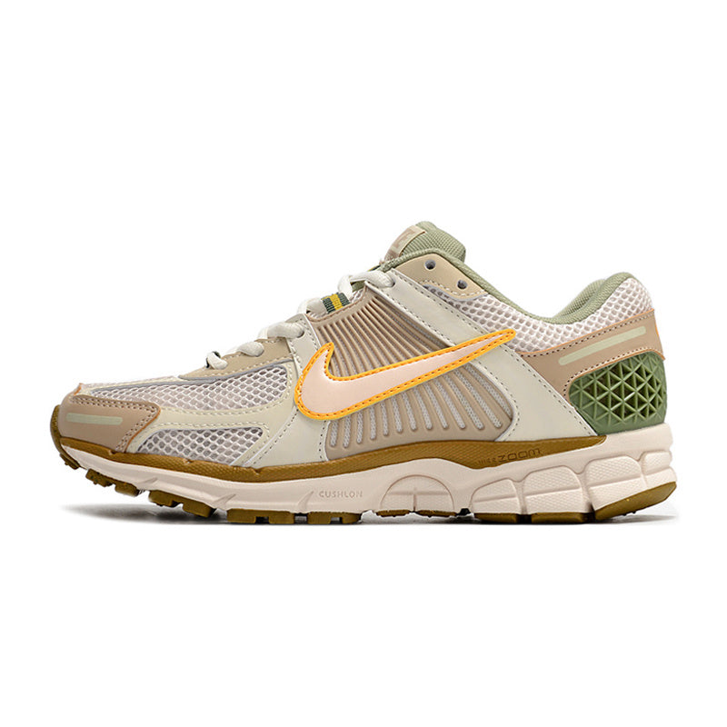 Cream and Olive Nike Air Zoom Vomero 5 Running Shoes - product image from the listing.