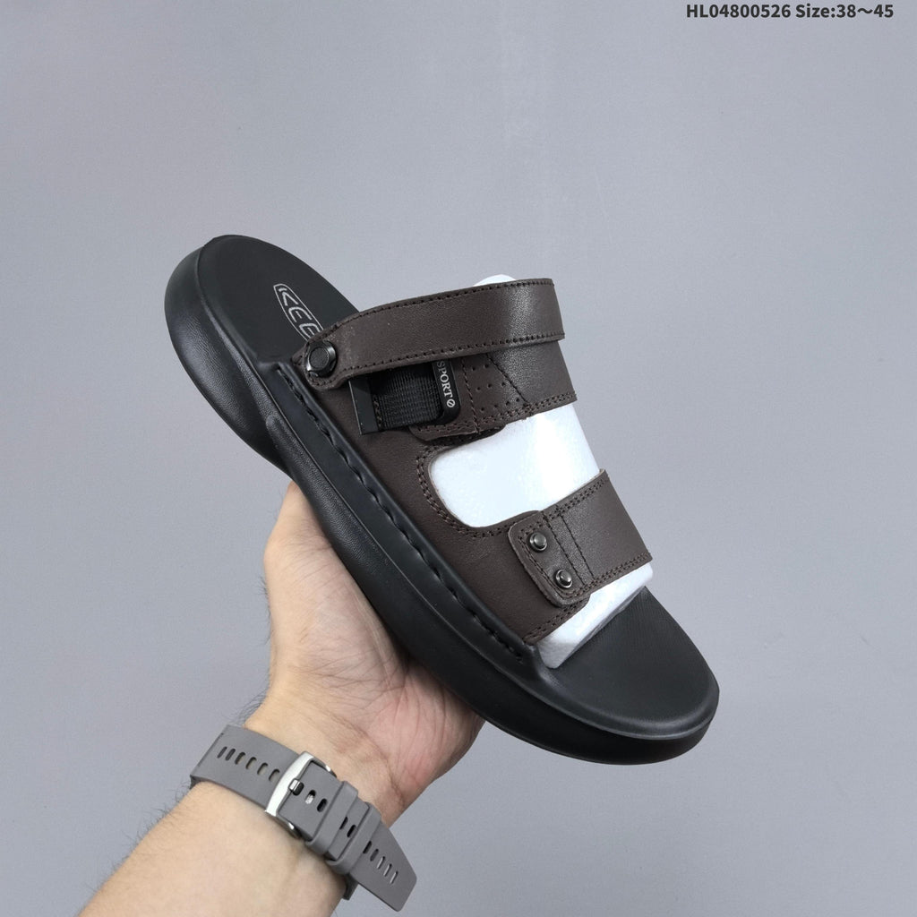 KEEN UNEEK Slide Sandals in Black or in Brown - product image from the listing.