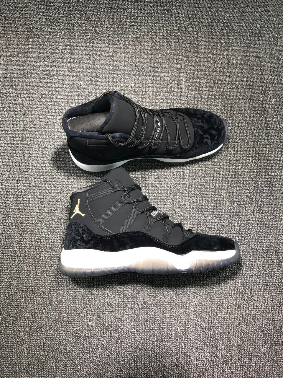Jordan 11 Black Velvet High-Cut Sneakers - product image from the listing.