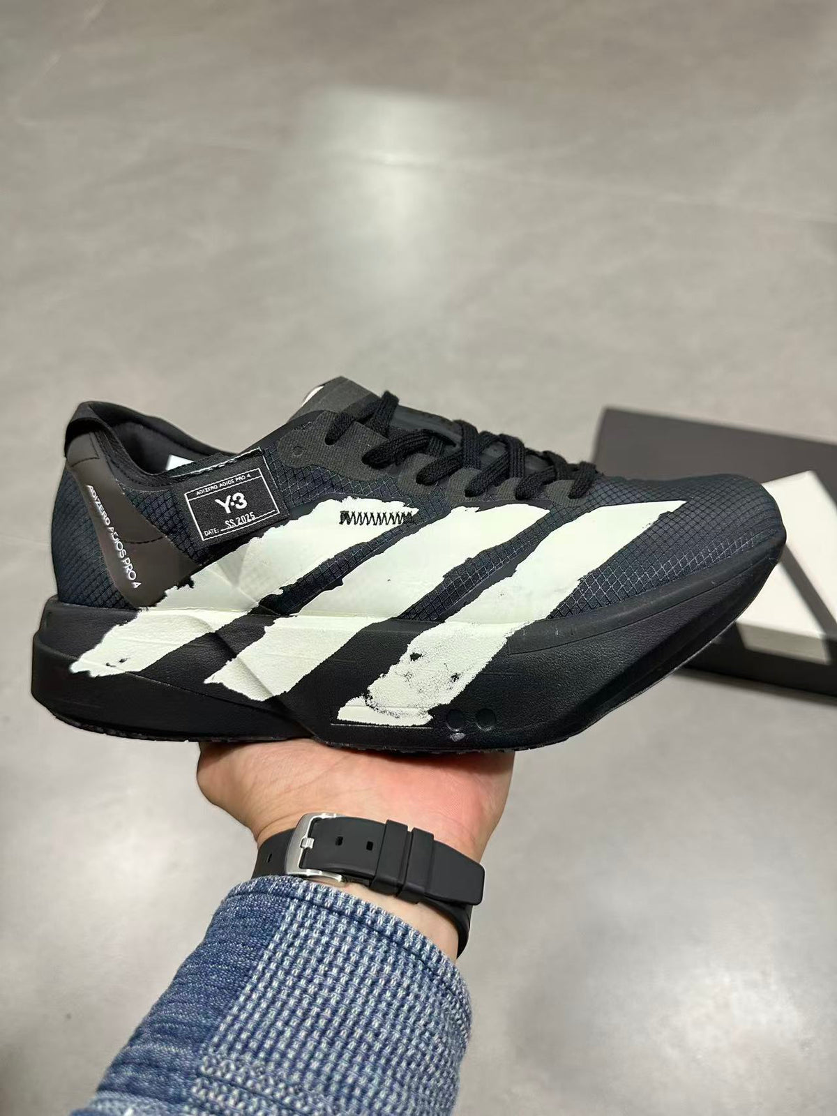 Nike Y-3 Lightlock Pro 4 Running Shoes in Dark Gray - product image from the listing.