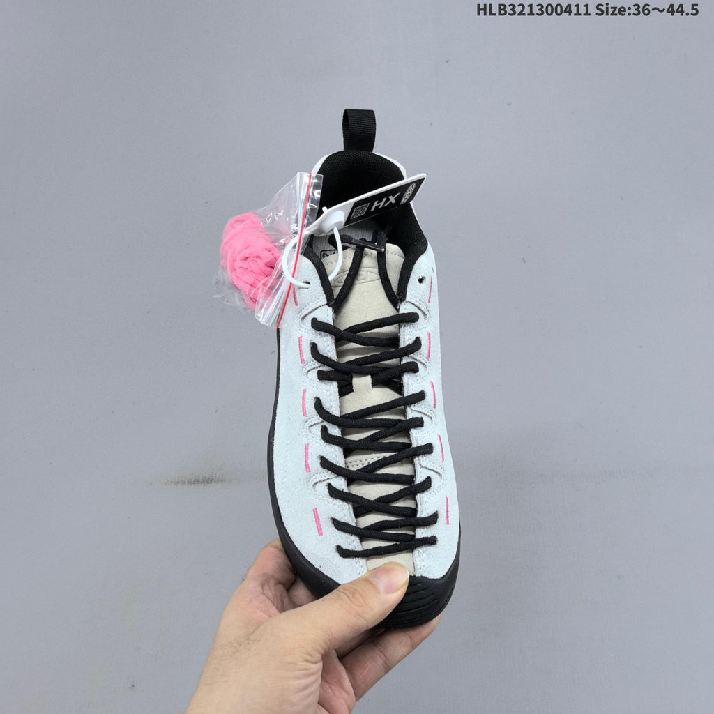 KEEN Jasper Low-Top Outdoor Sneakers in White Black Pink - product image from the listing.